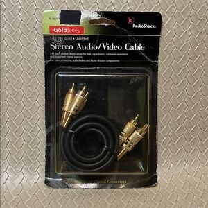 Gold Series Stereo Audio Video Cable Radio Shack 3 Feet Black
